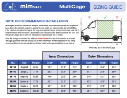 Multicage Sizing Guide